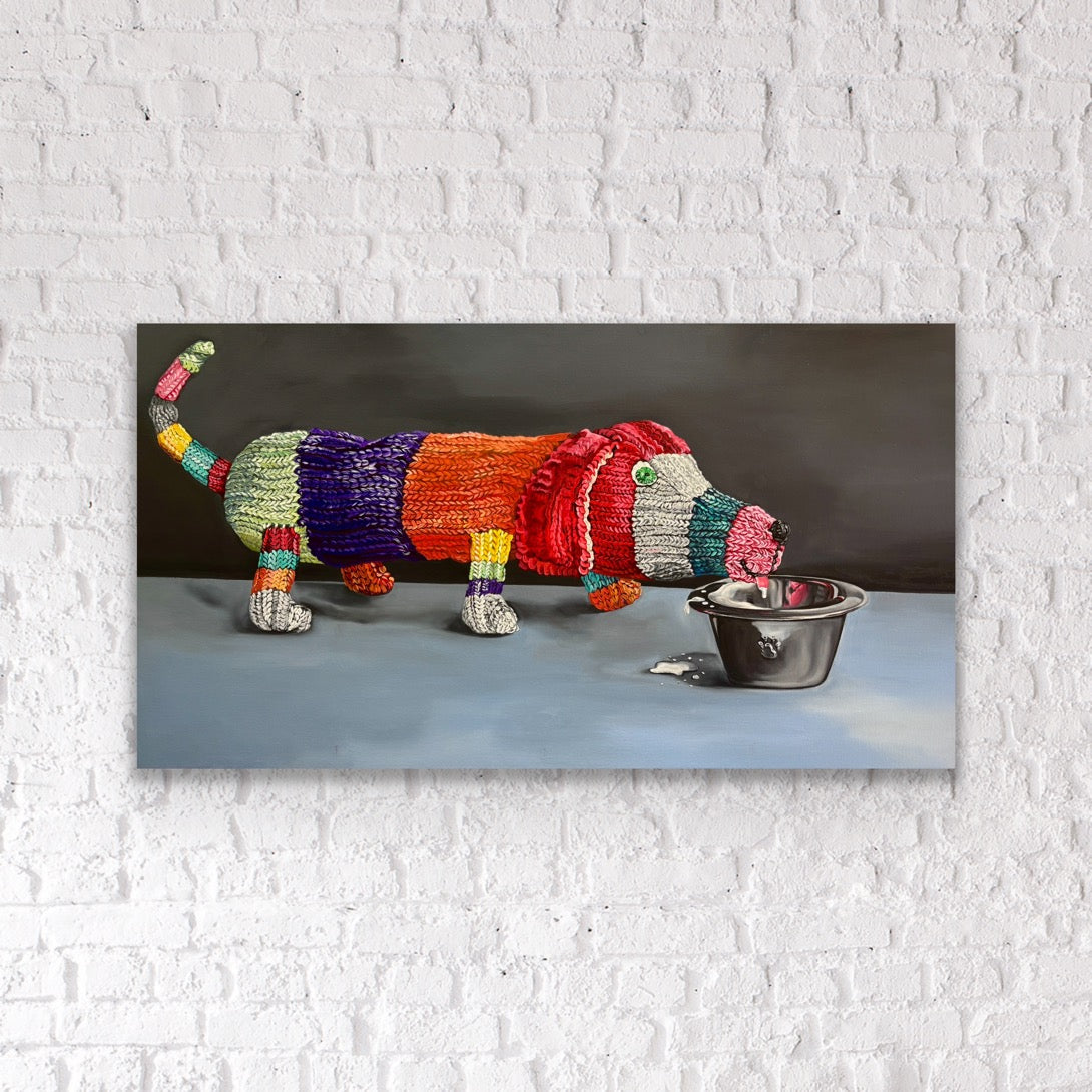 Yarn Dog - Original 24x36