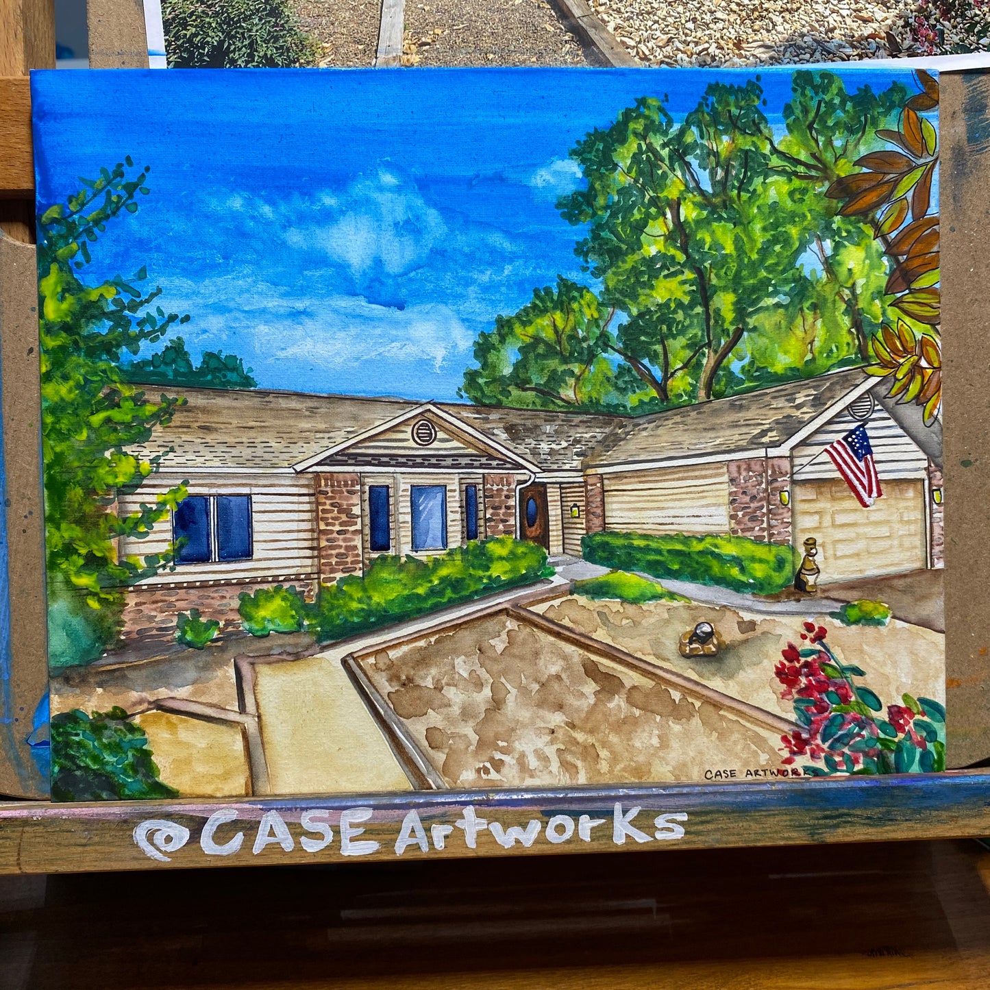 CUSTOM Home Watercolor Painting - 8x10 inches