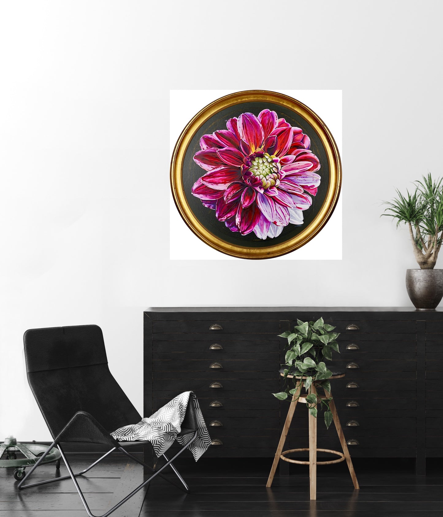 Fuchsia Flower - ORIGINAL 27x27 inch