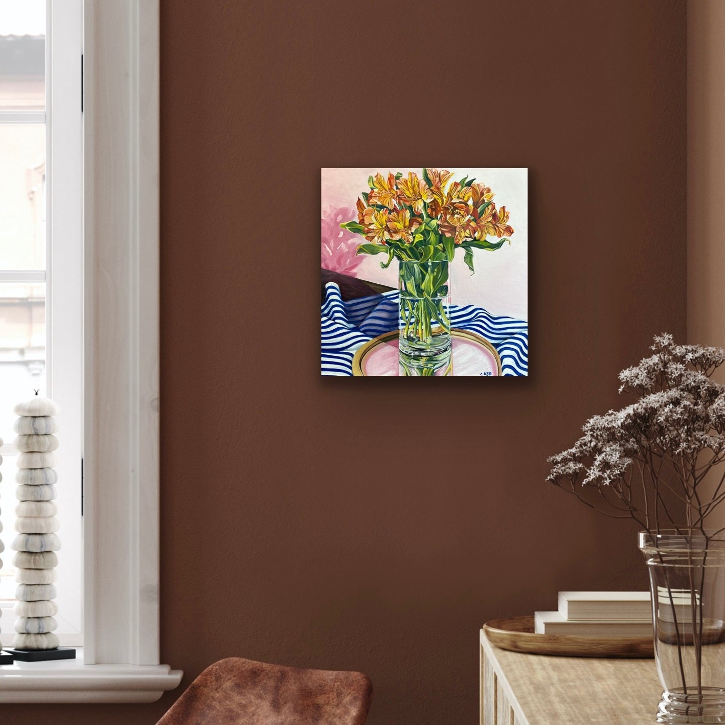In a Pink Room- ORIGINAL 16x16 inches