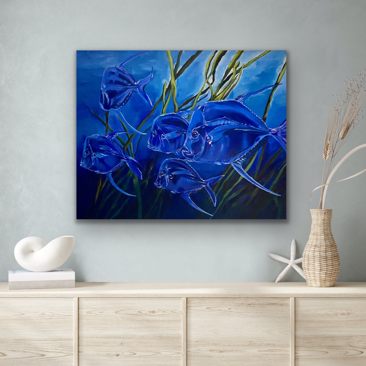 Blue Fish - ORIGINAL 16x20