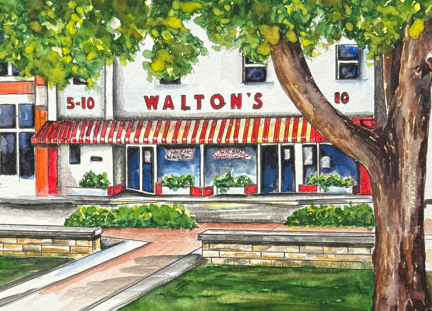 1 - 5x7 Folded Card - Bentonville, AR. Walton