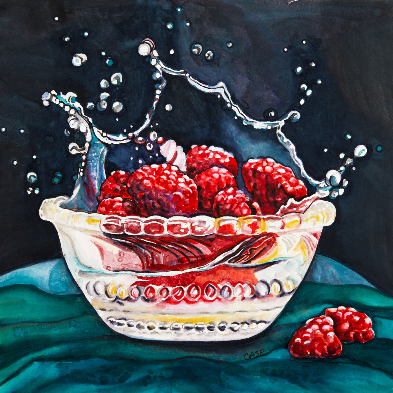 Raspberry Splash - PRINT 8x8 inches