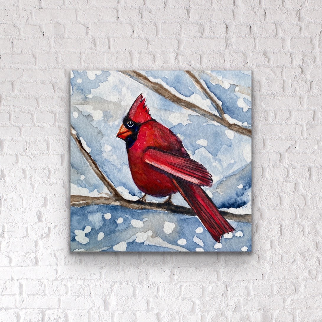 Postcard Cheeky Cardinal