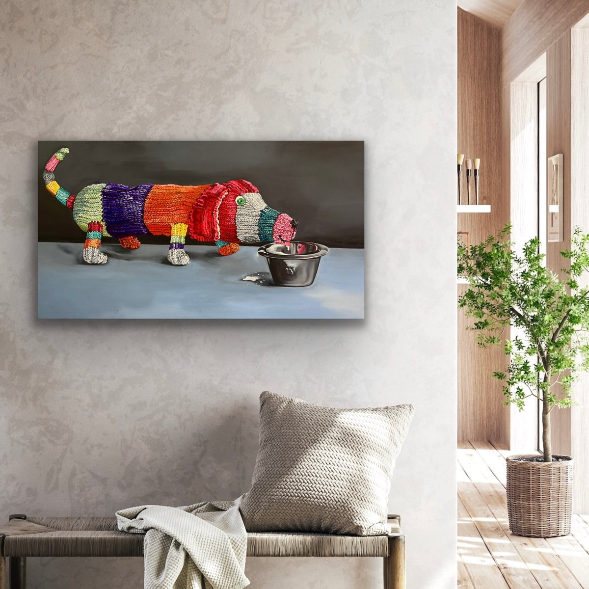 Yarn Dog - Original 24x36
