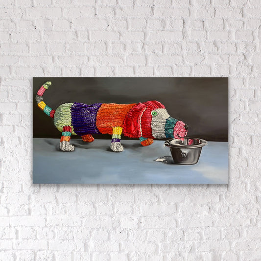 Yarn Dog - Original 24x36