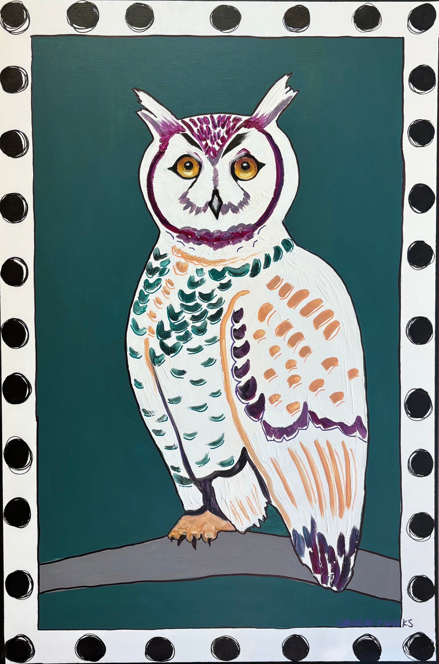 Fun Owl - ORIGINAL 18x24 inches