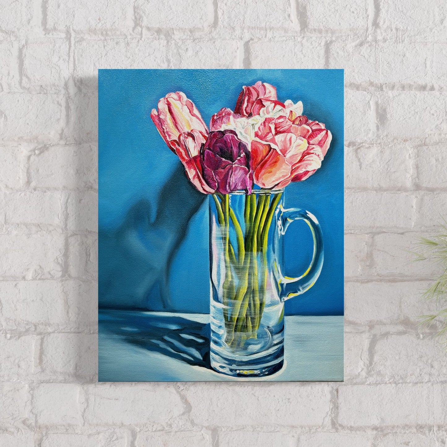 Pitcher of Tulips - ORIGINAL 11x14