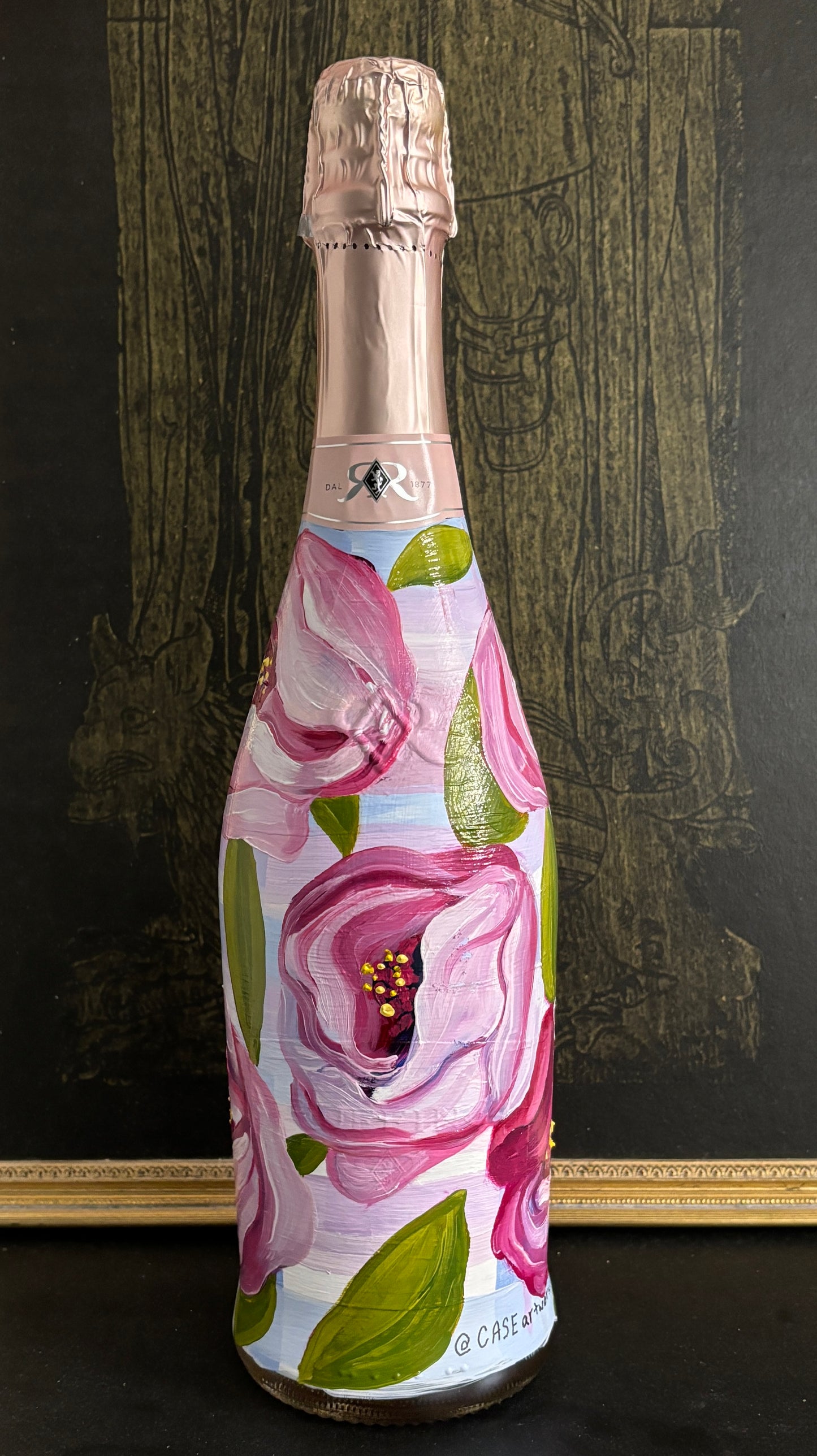 Floral Wine Bottle Gift