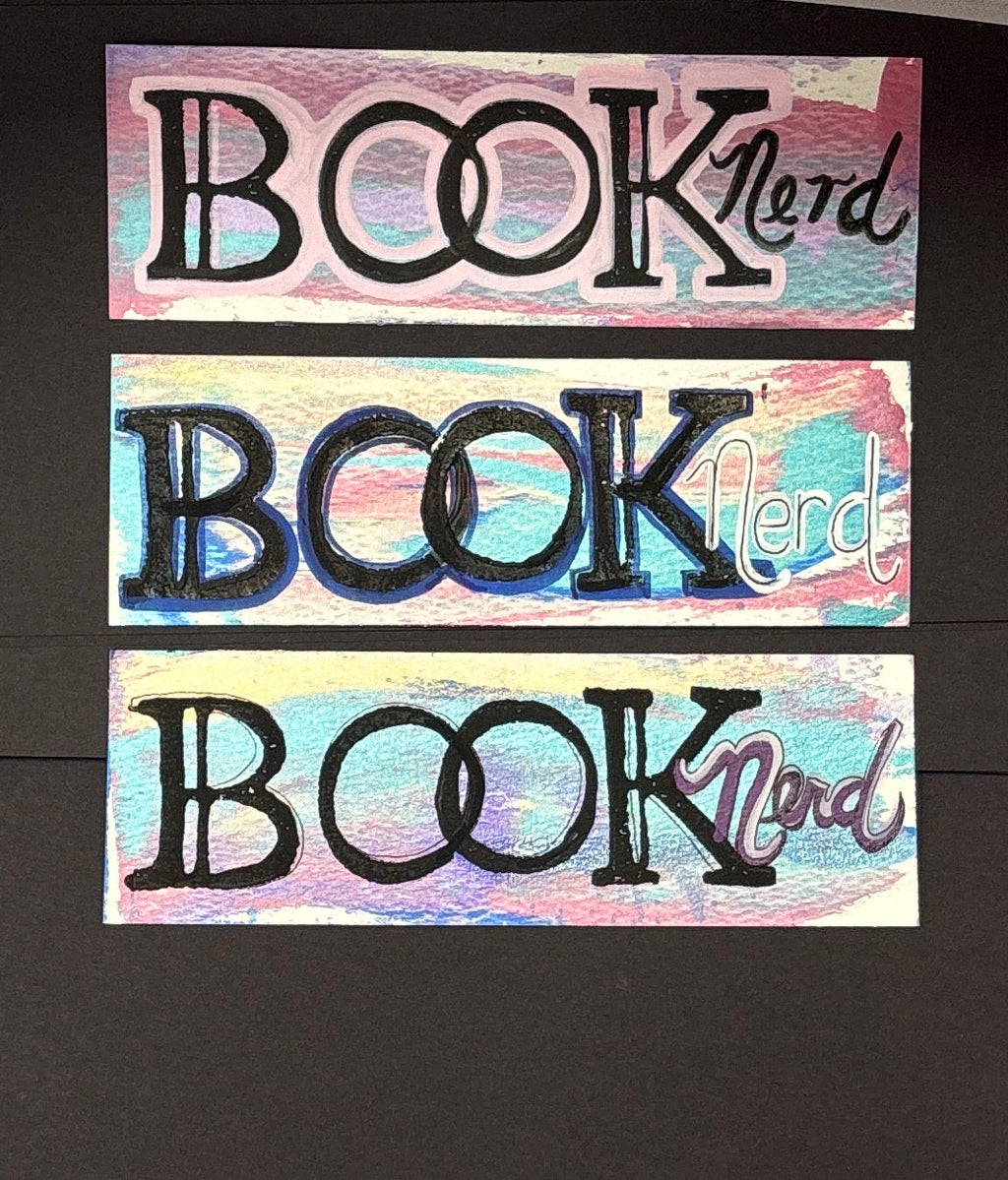 Original Hand Printed Book Mark