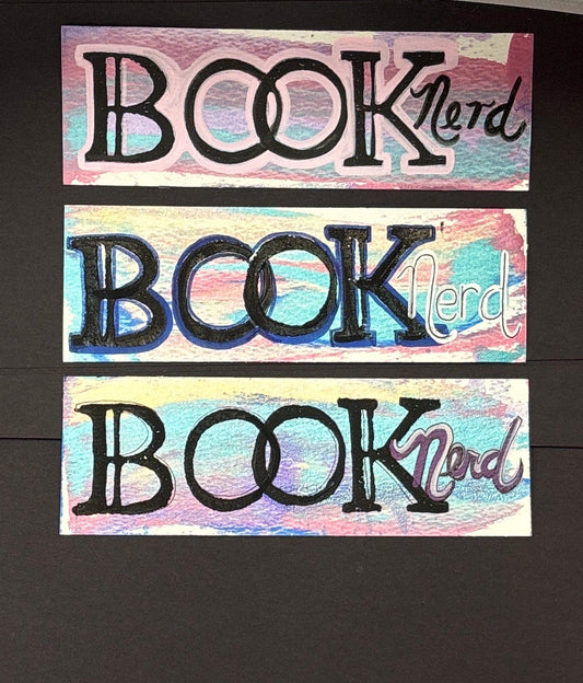 Original Hand Printed Book Mark