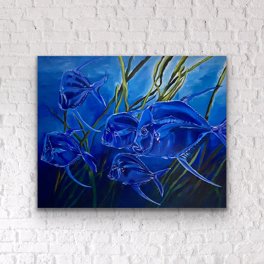 Blue Fish - ORIGINAL 16x20