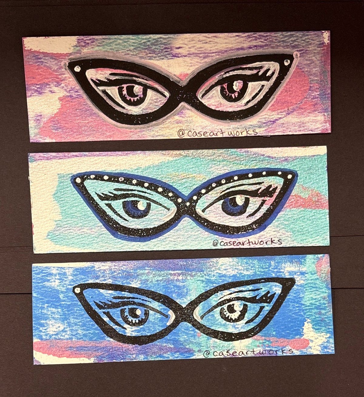 Original Hand Printed Book Mark