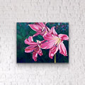 3 Pink Lilies - PRINT 5x7 inches Framed