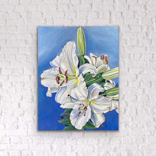 Cool Lilies - ORIGINAL 11x14 inches