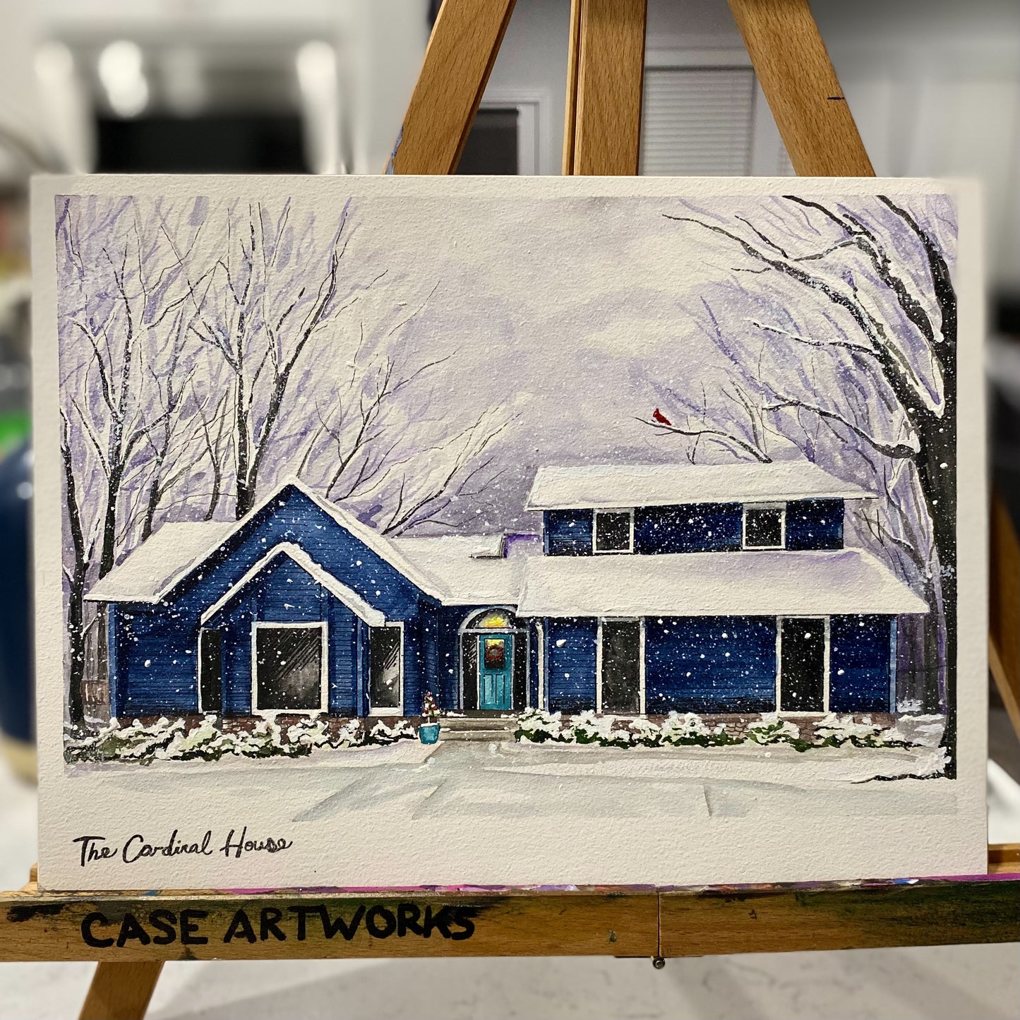 Home Watercolor Painting - 11x14 inches NOT Framed