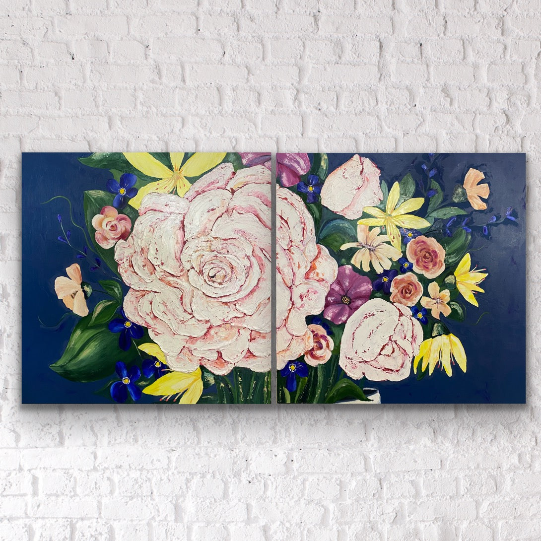 Colorful Bouquet - ORIGINAL 36x36 inches each