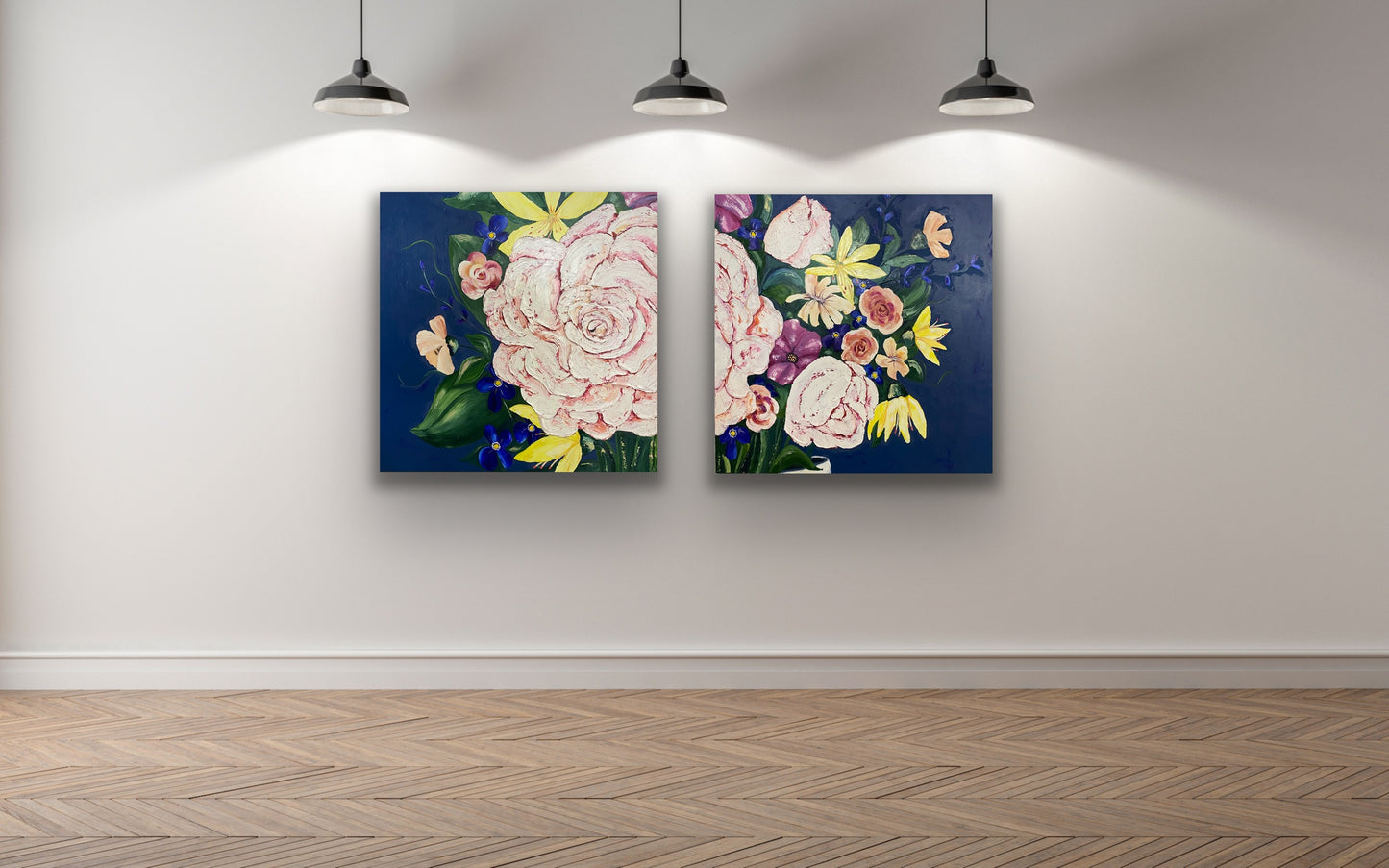 Colorful Bouquet - ORIGINAL 36x36 inches each