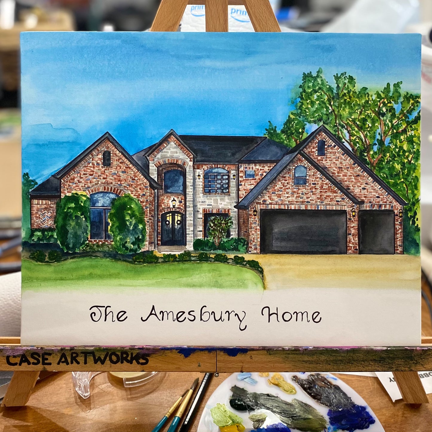 Home Watercolor Painting - 11x14 inches NOT Framed