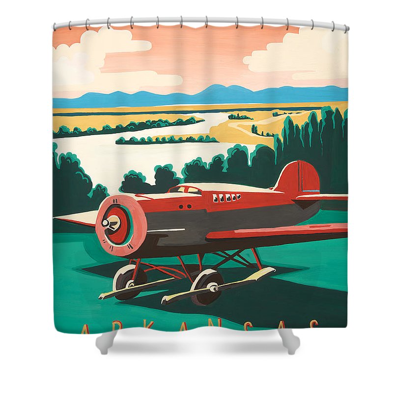 Arkansas Flies - Shower Curtain