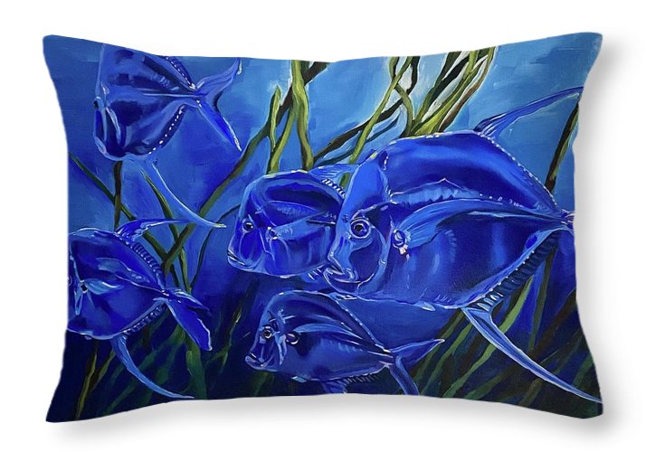 Blue Fish - Throw Pillow