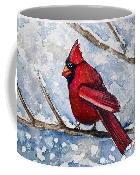 Cardinal in Snow - Mug