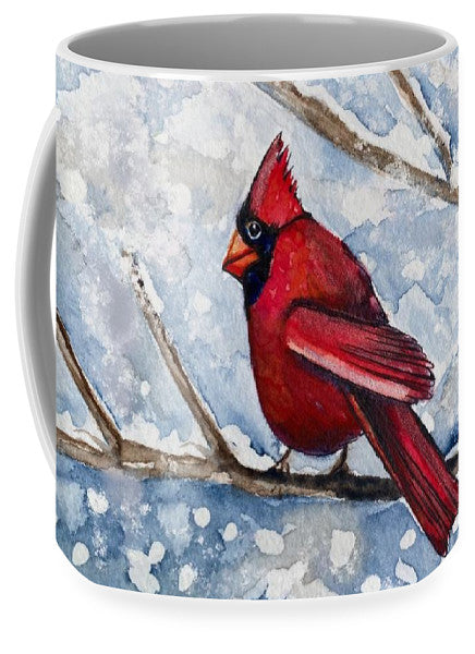 Cardinal in Snow - Mug