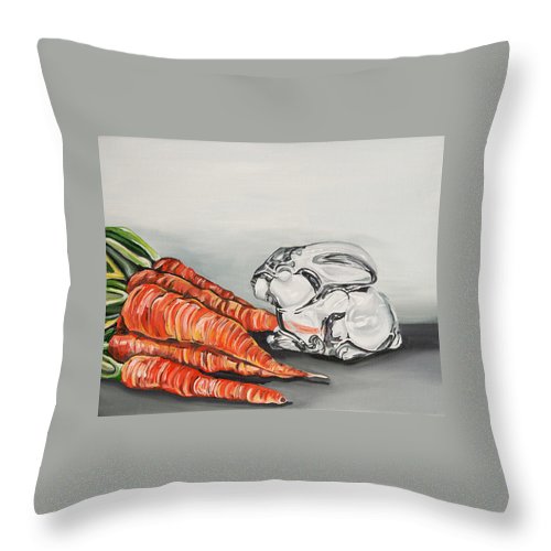Glass Bunny - Throw Pillow