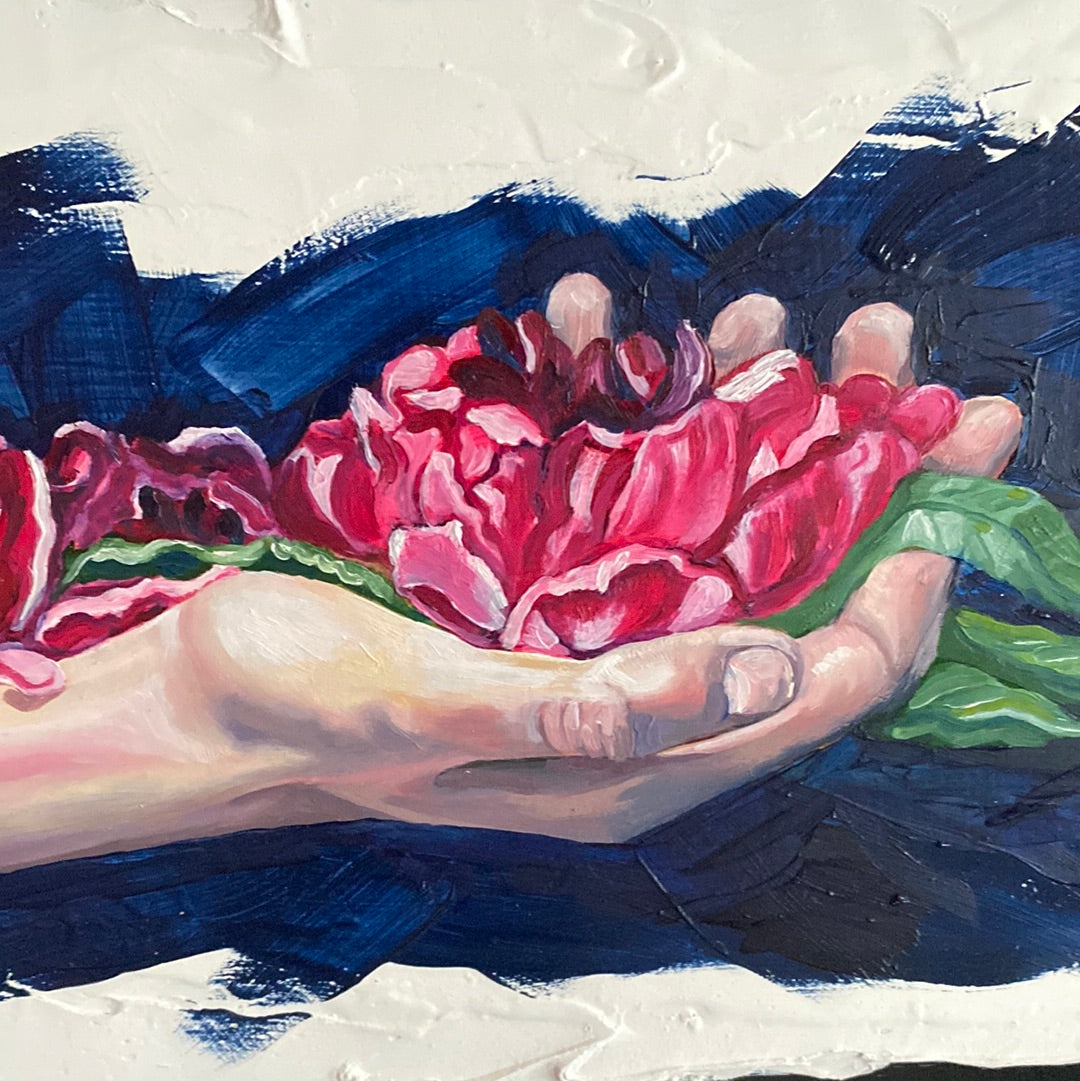Hand Holding - ORIGINAL 24x10 inches