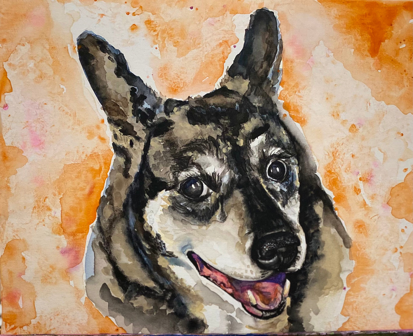 Custom Watercolor Painting Pet Portrait